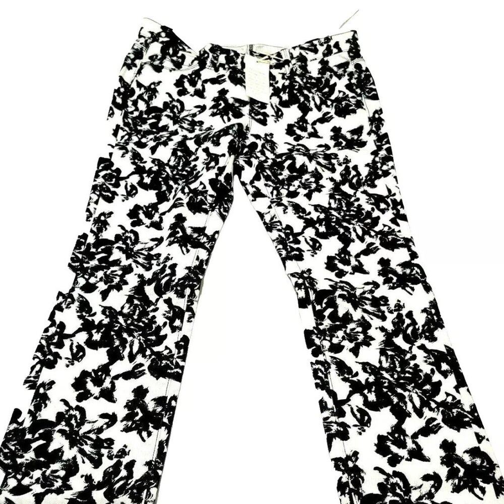 NEW ANN TAYLOR Floral Print Modern Fit 5-Pocket Jeans size 4